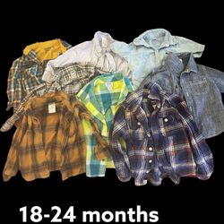 Baby Shirts All Plaid 18-24 Months Bundle 