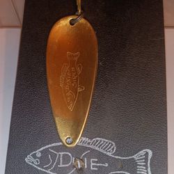 Vintage RARE 24K DIXIE SIREN Gold Spoon Jig Fishing Lure for