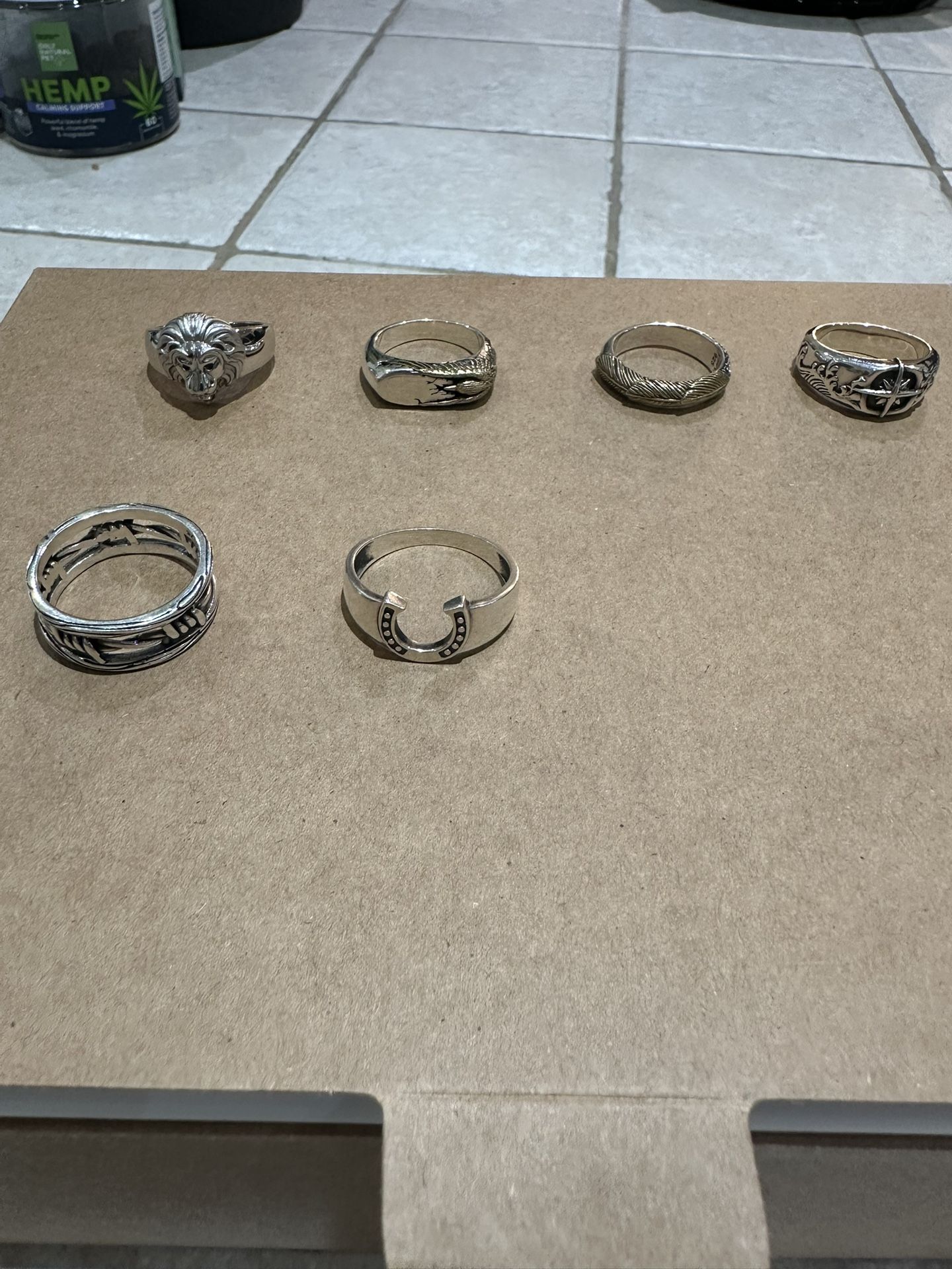 6 Silver Rings, Clocks & Color 3, 1 JCP, 2 Unknown Men’s