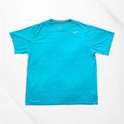 Nike Dri-FIT Men's Running Shirt XL Teal Athletic Gym Workout Short Sleeve Tee