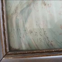 Old print neatly framed