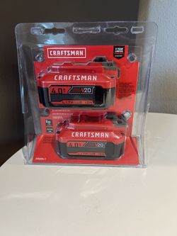 CRAFTSMAN V20 20 2-Pack 4 Amp-Hour; 4 Amp-Hour Lithium-ion Battery
