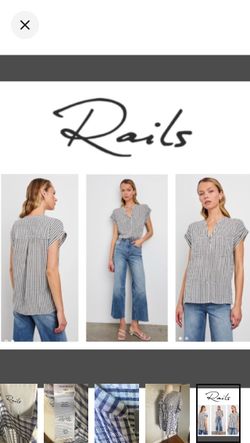 Rails Mel Shirt in blue gingham (L)