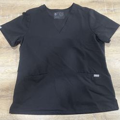 Woman’s Figs Top Scrubs Technical Collection Large Black