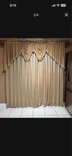 Beautiful Curtains & Drapes set for patio or balcony sliding door