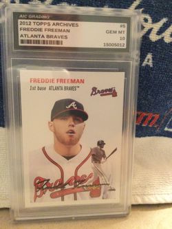 Los Angeles Dodgers 2012 Topps Archives Freddie Freeman Gen Mint 10