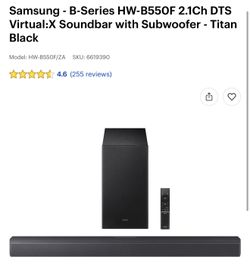 Samsung - B-Series HW-B550F 2.1Ch DTS Virtual:X Soundbar with Subwoofer - Titan Black