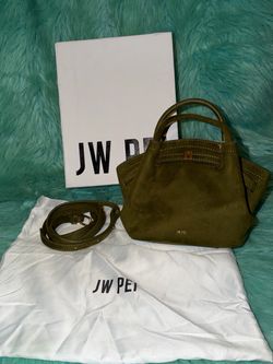 NIB JW PEI Women's Hana Mini Tote Bag - Olive Green with Gold accents