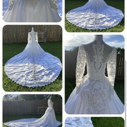 Vintage Michaelangelo Wedding Dress Size 10