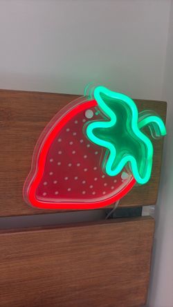 Strawberry LED Neon Sign - Bedroom Wall Decor Light