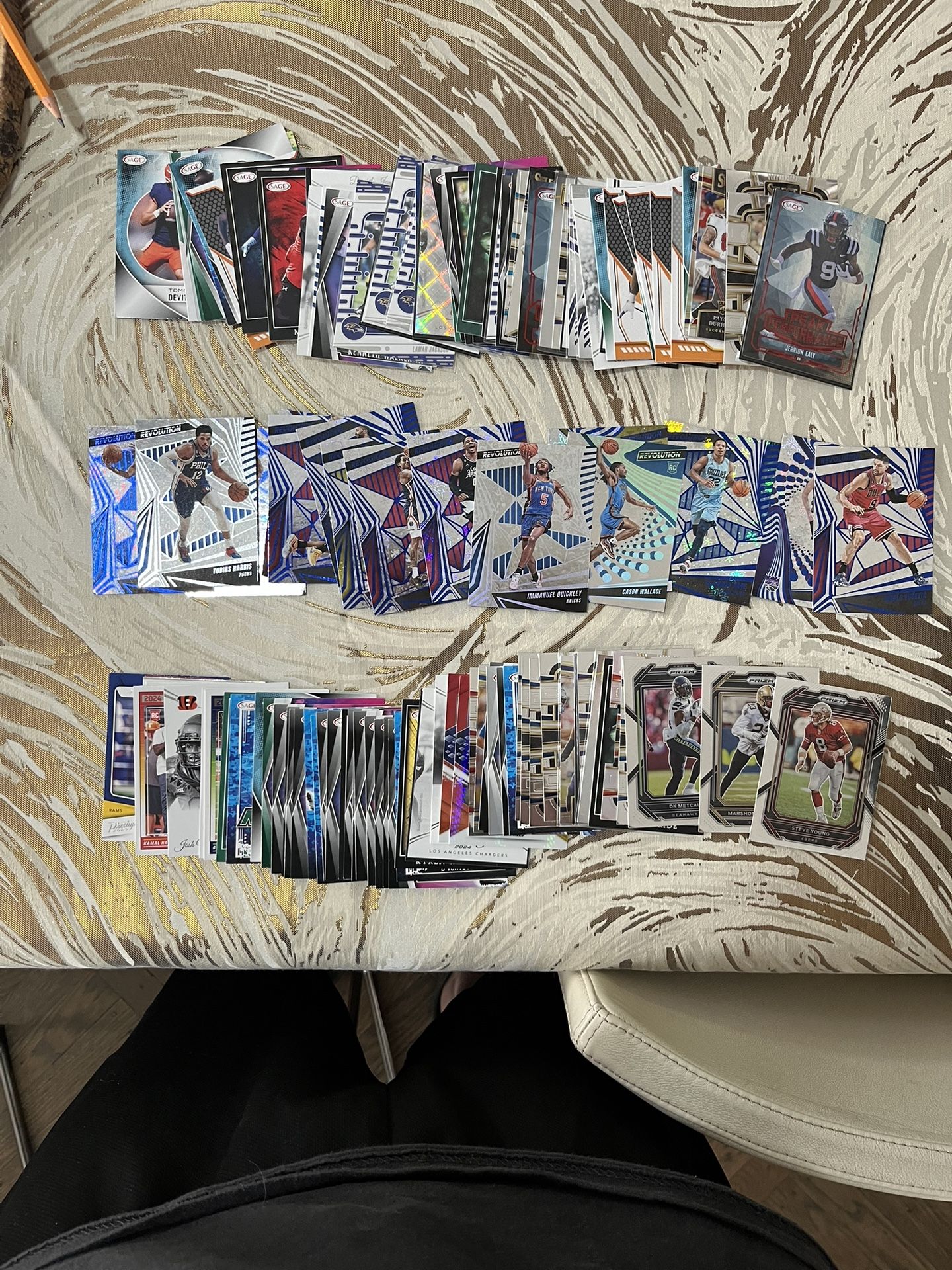 Lot Of 120+ Football Cards And Basketball Cards