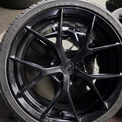 20" MRR Satin Black Wheels & New Tires For CHEVROLET CAMARO 2010-2015