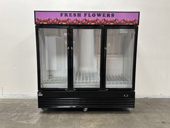 78 Inch Three Door Commercial Display Flowers Fresh Floral Refrigerator Display