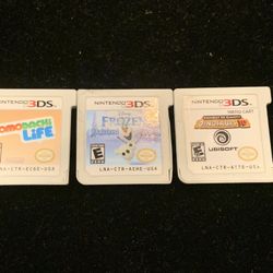 Nintendo 3DS/2DS Game Lot (3 Games)TOMODACHI LIFE FROZEN DINOSAURS