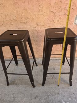 2 Metal Stools