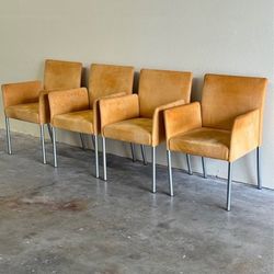 Walter Knoll Armchairs – Set of 4 EOOS Design – Modern Minimalist Upholstered Chairs