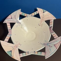 Vintage 1980s Memphis Style Studio Pottery Bowl – Clay & Color – 17” – Rare