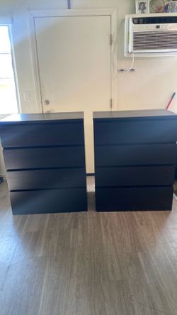 2 single dressers Dark Brown Oak all open great