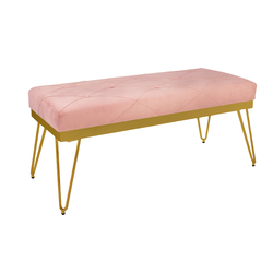 Velvet Benches with Gold Hairpin Legs - 77 units