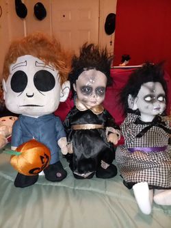 Set of 3 horror plush dolls