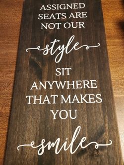 Custom Wedding Seating Sign