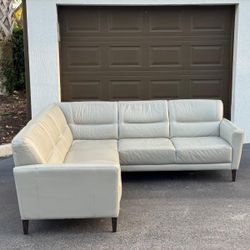 🛋️Sofa/Couch Sectional - Real Leather - Gray - Delivery Available 🚛