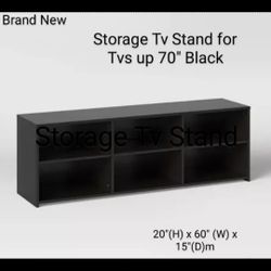 Brand New Storage Tv Stand For Tvs 70 Up Black