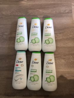 Lot of 6 Dove body wash