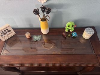 Glass top Sofa table