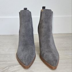 Gray Suede Boots