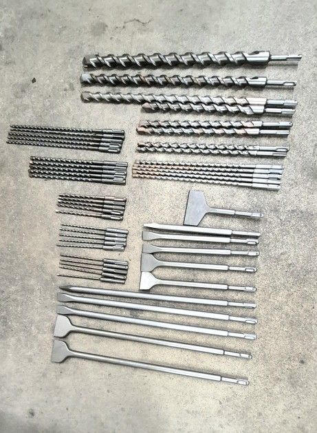 50 NEW SDS Plus concrete drill bits and chisels