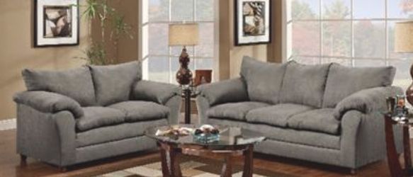 New Comfy Grey Couch and Loveseat! Savings on loveseat combos, sectionals, and more!