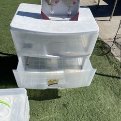 Three drawers Plastic bin