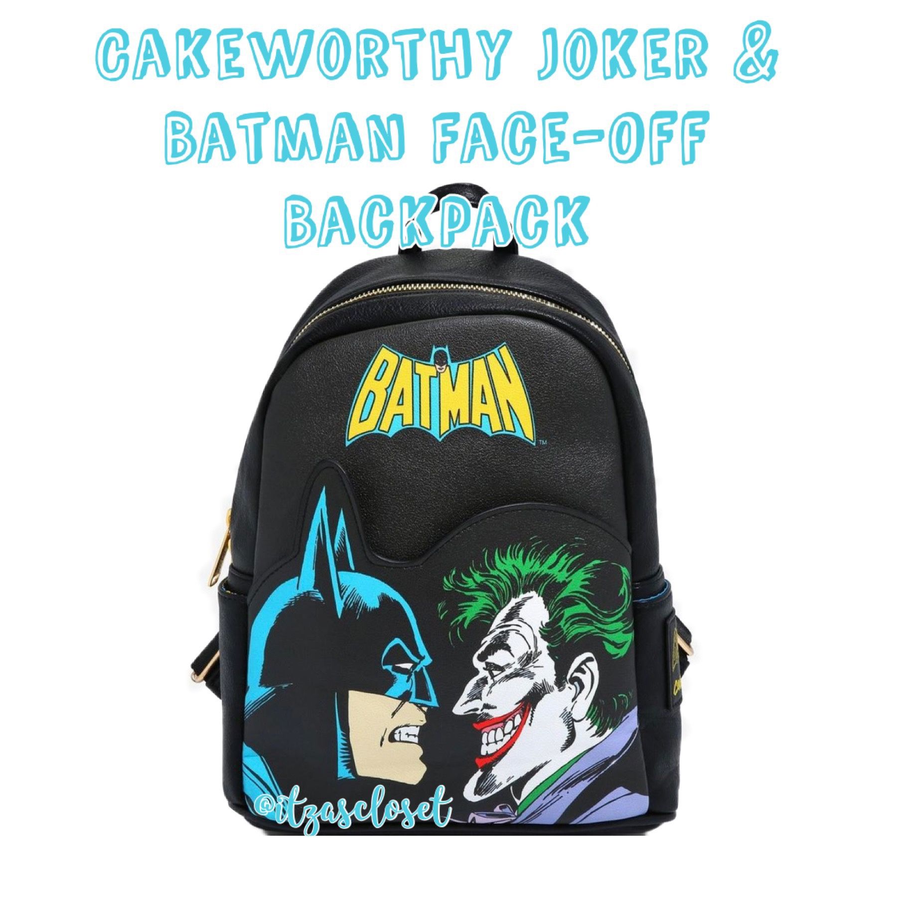 Cakeworthy DC Comics Batman Joker & Batman Face-Off Mini Backpack NWT