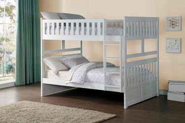 Galen White Full/Full Bunk Bed | B2053