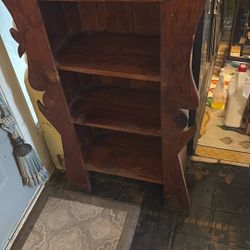 Very Cute Unique Solid Wood Curio What Not Cabinet 