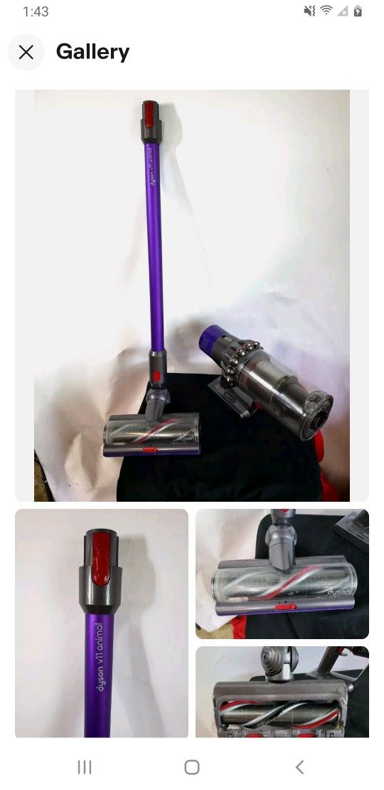 Dyson Cyclone V11 Animal Bagless Vacuum Cleaner Silver - Wand & Head NO CHARGER


