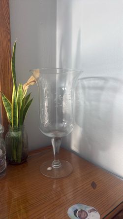 Princess House Clear Glass Hurricane Candle Holder