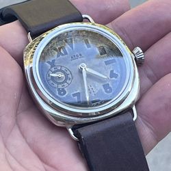 Big Beautiful Watch One Of A Kind 47mm Manual Wind Stainless Steel And Copper Dial Piece Of Art!  Pictures Don’t Justify Beauty Of This Piece!