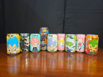 ​⚡ Lot of 8 Anime Collectible Drinks & Sparkling Waters (Dragon Ball, Naruto, Sailor Moon, AOT) ⚡