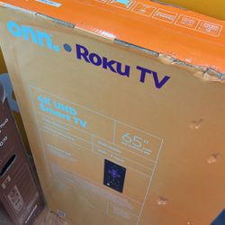 onn. 65" Class 4K UHD (2160P) LED Roku Smart TV HDR