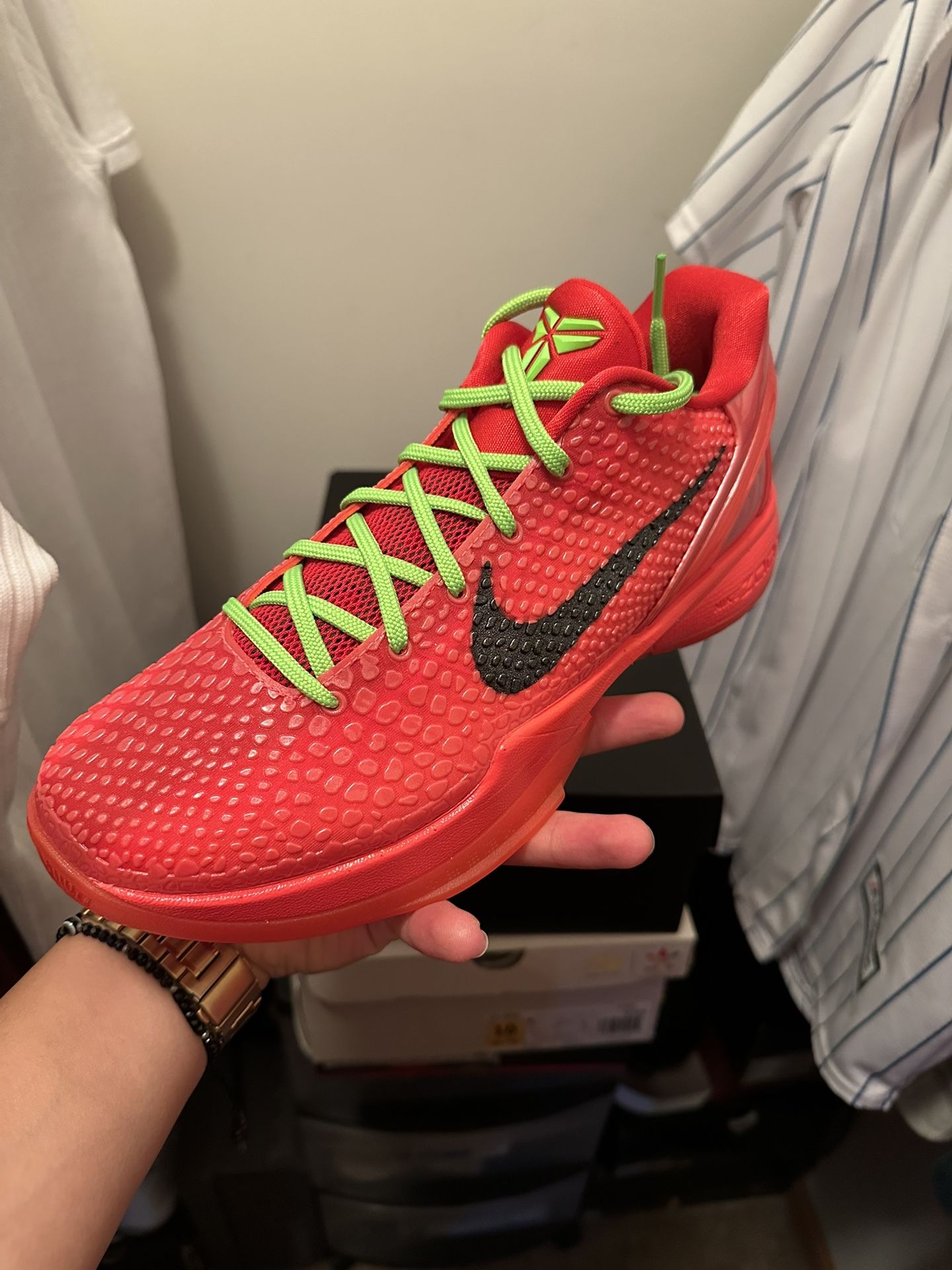 Nike Kobe 6 Protro Reverse Grinch Size 8 DEADSTOCK BRAND NEW 