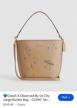Coach 💕 Tan bucket bag!