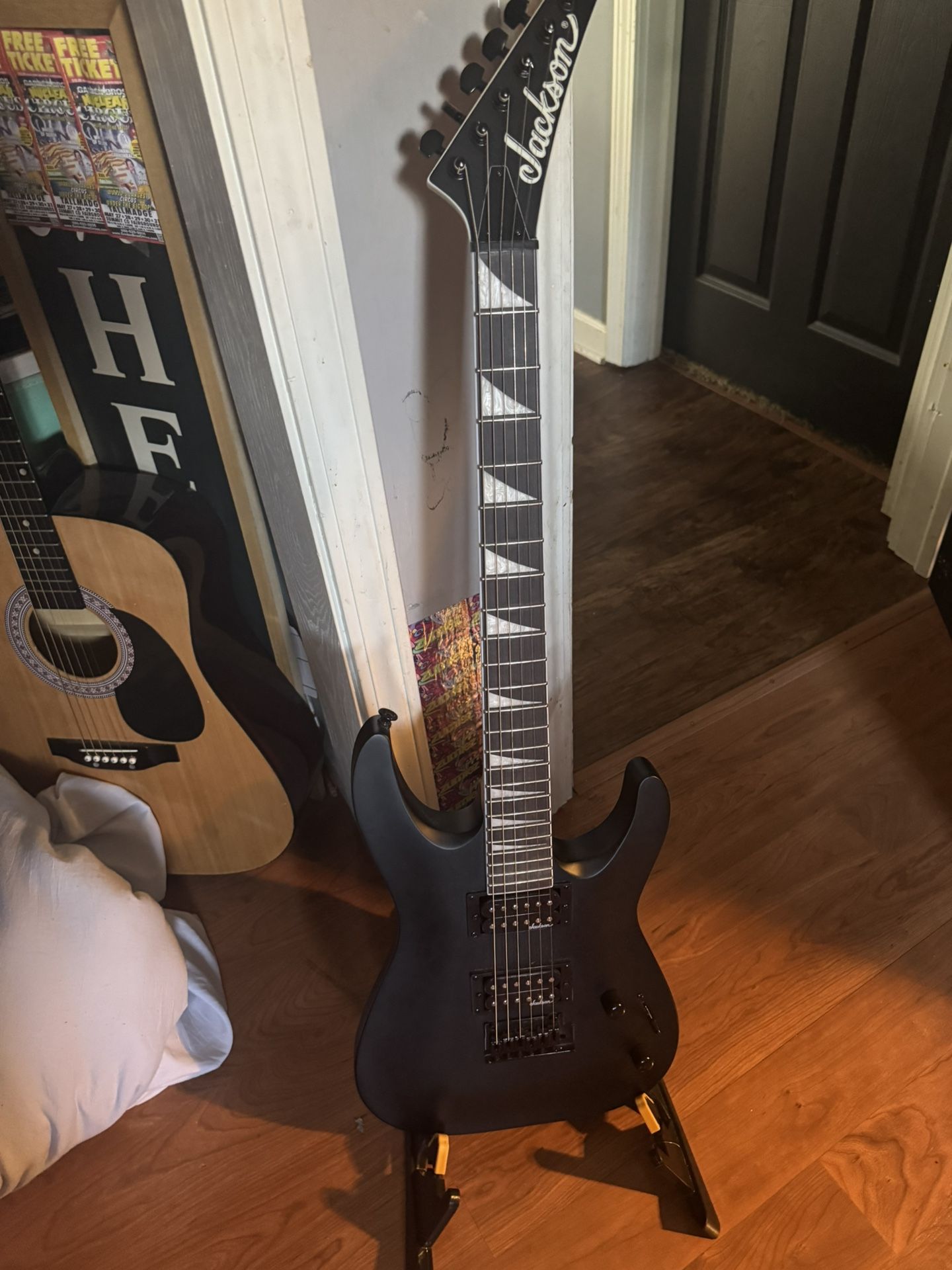 matte black jackson guitar 