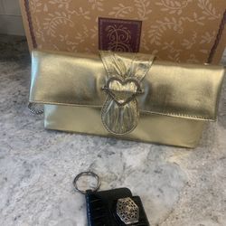 ❤️ New Designer BRIGHTON Leather Clutch Crossbody Bag, Brighton Purse, Evening Bag, Special Occasion Clutch