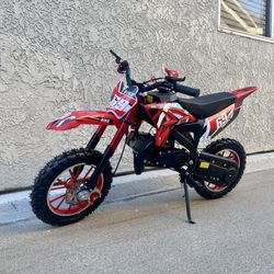 49cc 2-Stroke Kids Dirt Bike, Off Road Racing Max Speed 20mph, mix weight 135lb