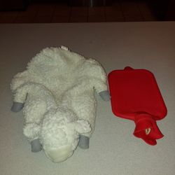 RUBBER HOT WATER BOTTLE IN SHEEP COVER