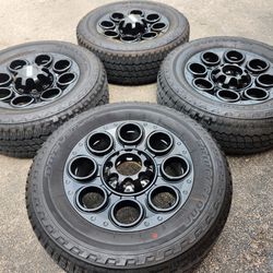 20" Ford F250-350 Oem Black Wheels And Tires 