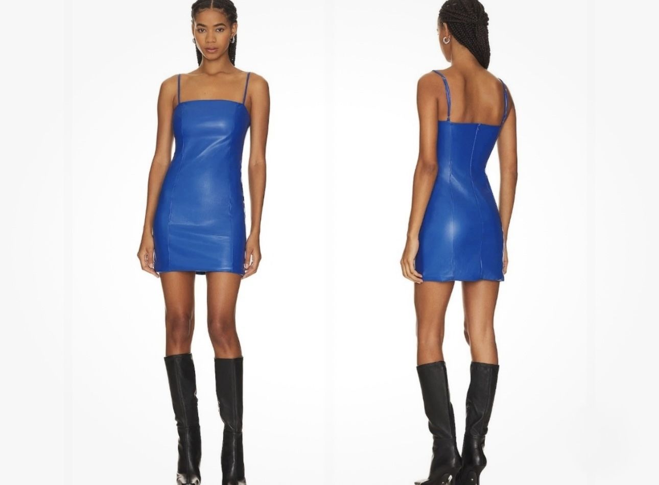 LBLC The Label Vegan Faux Leather Mini Dress