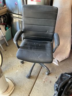 Black Faux Leather Office Chair